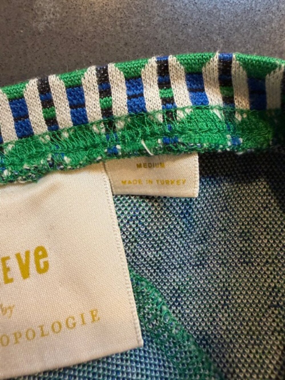 Maeve By Anthropologie Green Geometric Shift Dress Medium - Picture 4 of 10